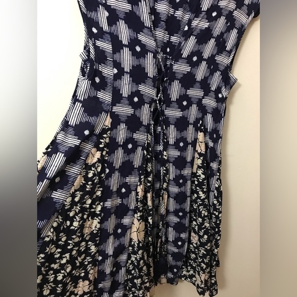 ANTHROPOLOGIE Maeve Womens Indiga Swing Cap Sleeve Pullover Knee Length Dress S - Picture 13 of 16